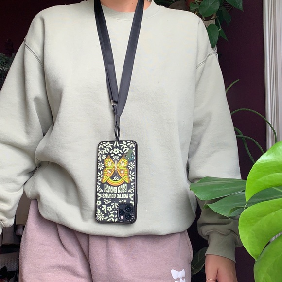 ✦BOGO✦ Festival / Everyday Cell Phone Safety Strap Removable Black Crossbody - Picture 6 of 7